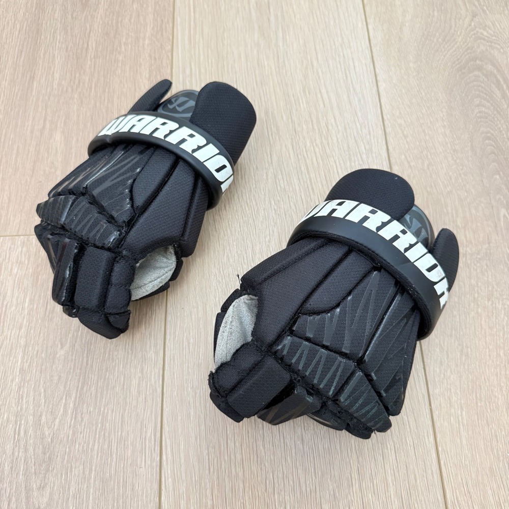 Warrior Burn Next Lacrosse Gloves Black Grey BNGSR18BKM Men's Size Medium